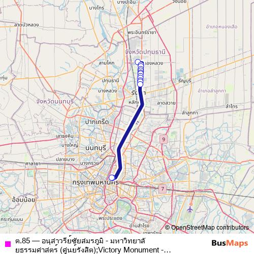 ต.85 bus Line Map
