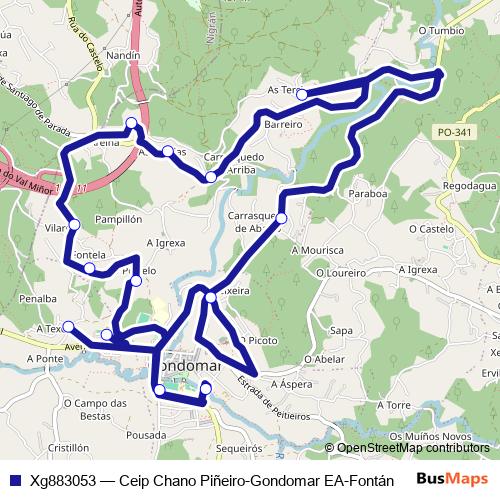 Xg883053 bus Line Map