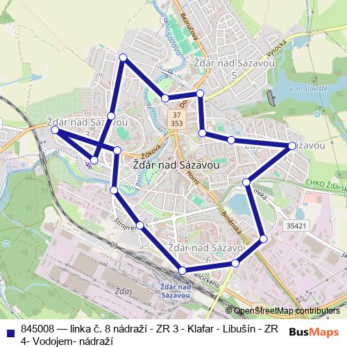 845008 bus Line Map