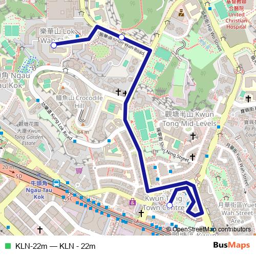 KLN-22m bus Line Map