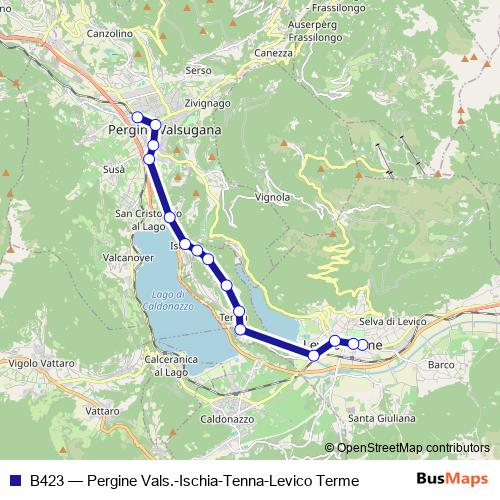 B423 bus Line Map