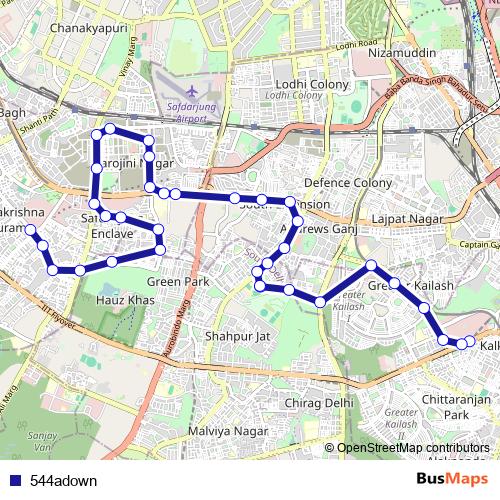 544adown bus Line Map