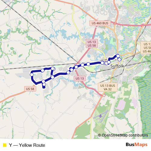 Y bus Line Map