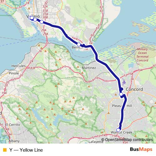 Y bus Line Map