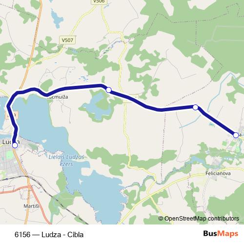 6156 bus Line Map