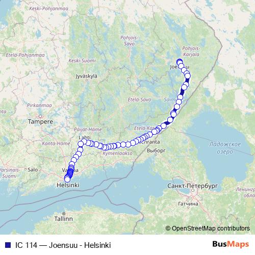 IC 114 rail Line Map