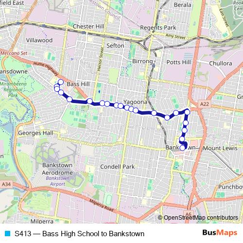 S413 bus Line Map