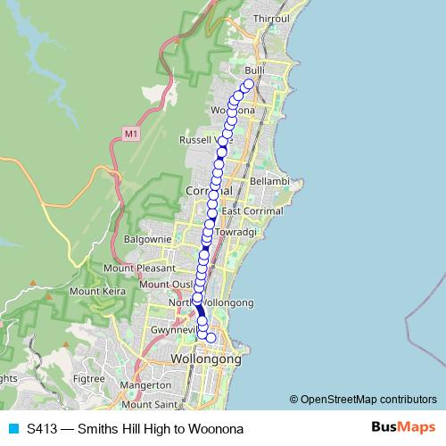 S413 bus Line Map