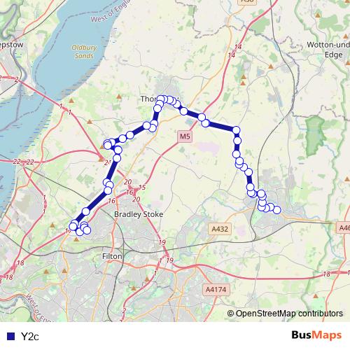 Y2c bus Line Map