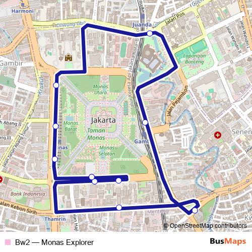 Bw2 bus Line Map