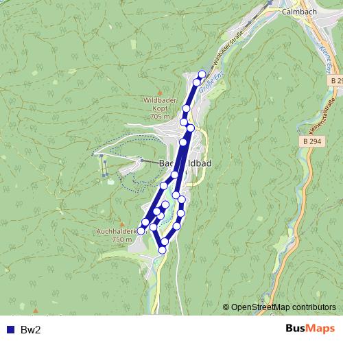 Bw2 bus Line Map
