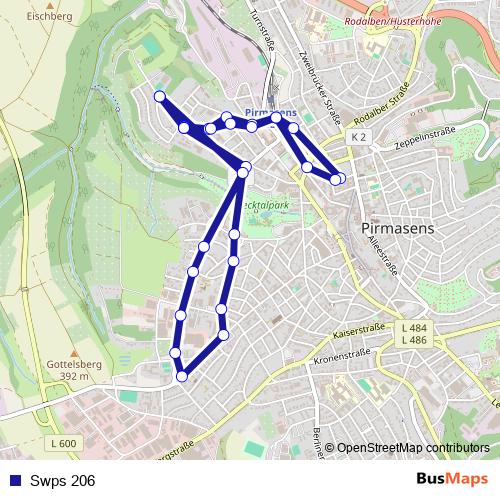 Swps 206 bus Line Map