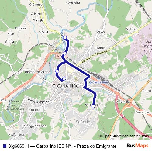 Xg686011 bus Line Map