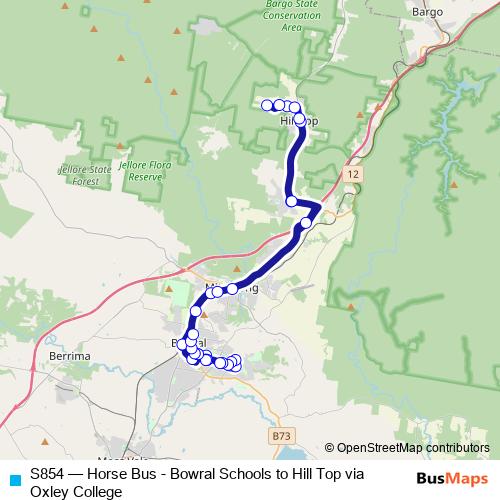 S854 bus Line Map