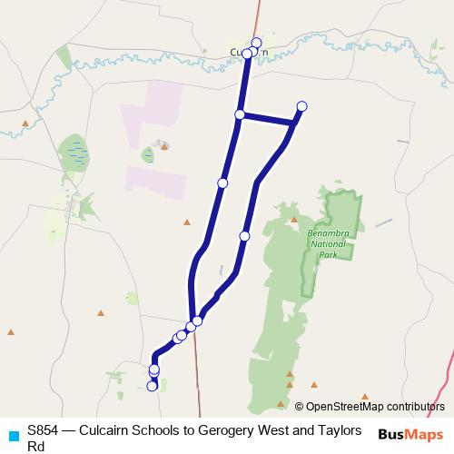S854 bus Line Map
