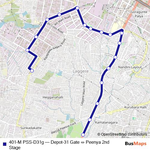 401-M PSS-D31g bus Line Map