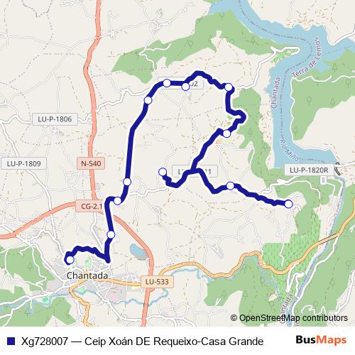 Xg728007 bus Line Map