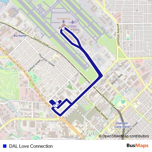 DAL Love Connection bus Line Map