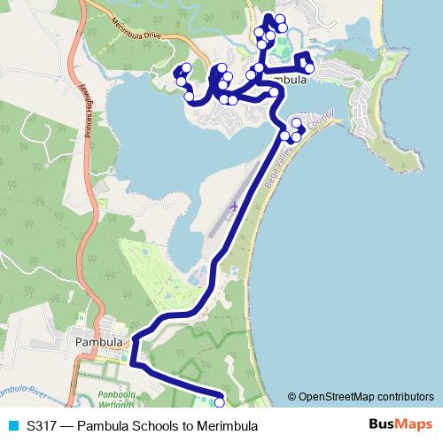 S317 bus Line Map