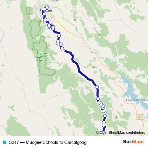 S317 bus Line Map