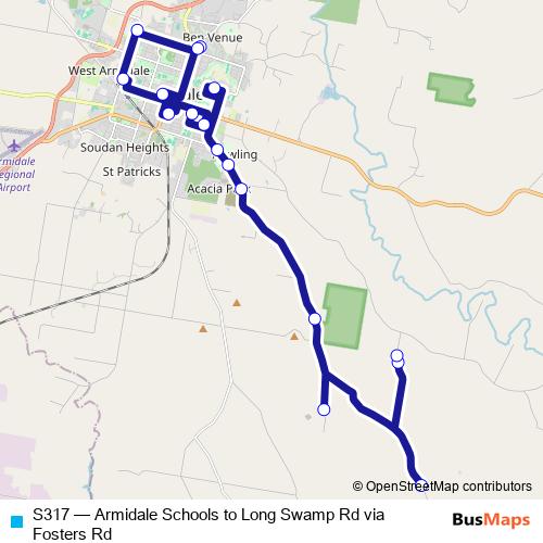 S317 bus Line Map