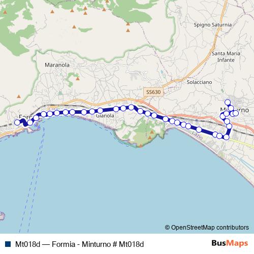 Mt018d bus Line Map