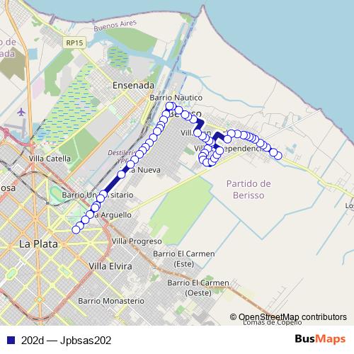 202d bus Line Map