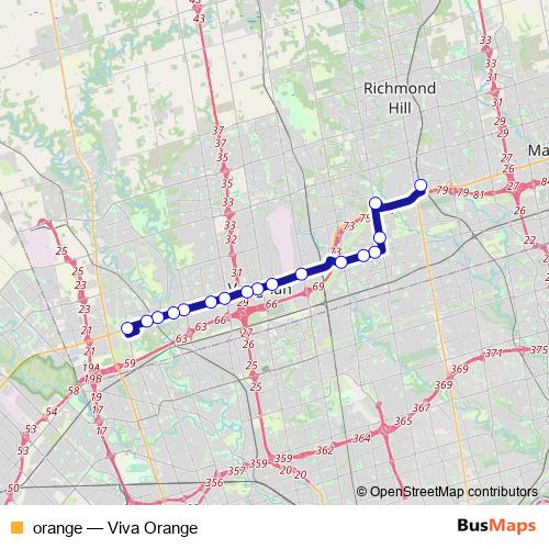 orange bus Line Map