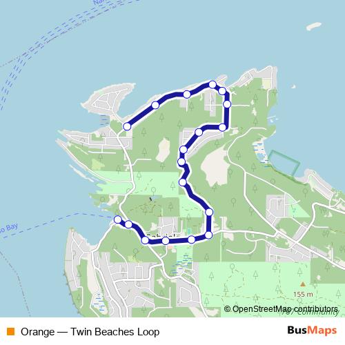 Orange bus Line Map
