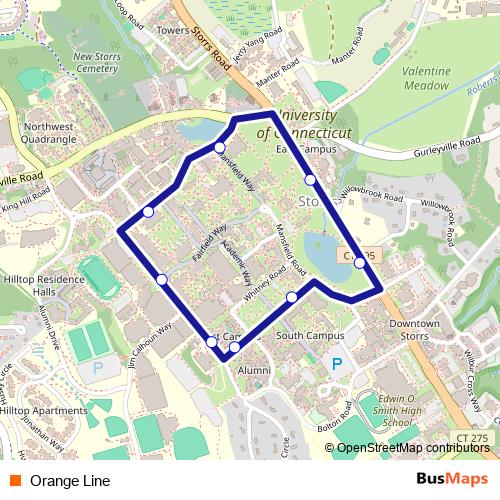 Orange Line bus Line Map