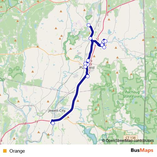 Orange bus Line Map