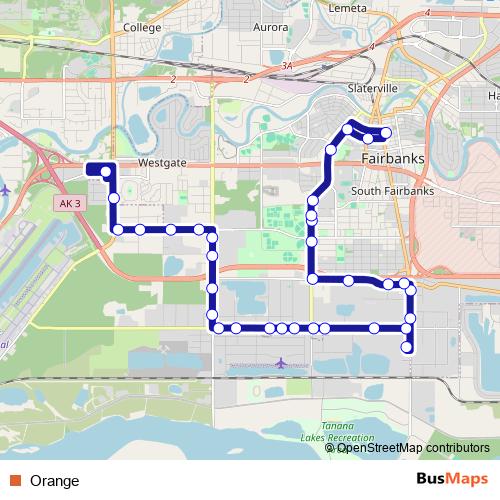 Orange bus Line Map