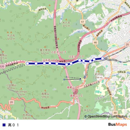 高０１ bus Line Map