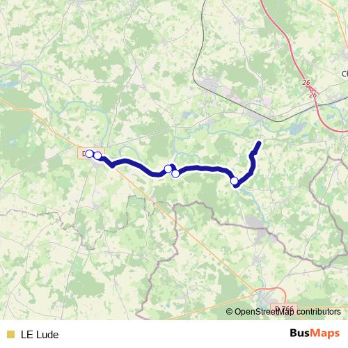 LE Lude bus Line Map