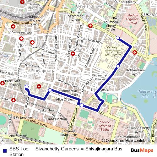 SBS-Toc bus Line Map