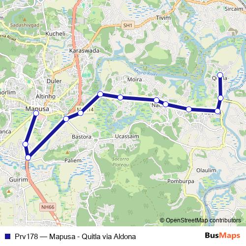 Prv178 bus Line Map