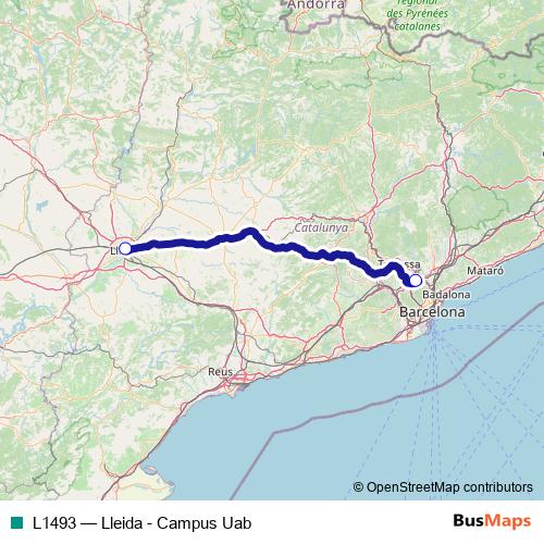L1493 bus Line Map