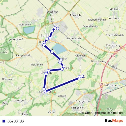 85708106 bus Line Map