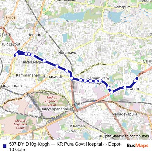 507-DY D10g-Krpgh bus Line Map