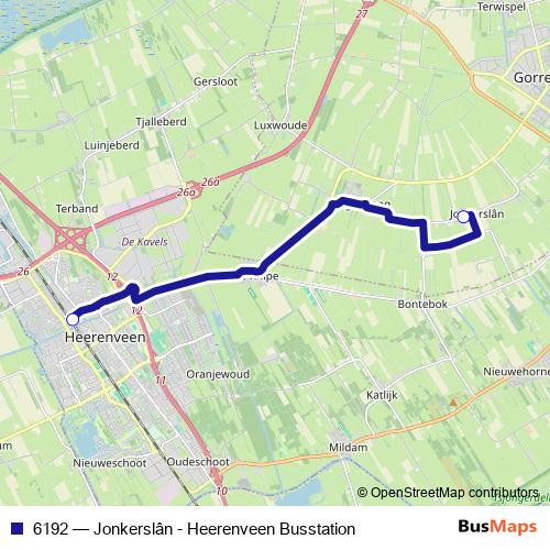 6192 bus Line Map