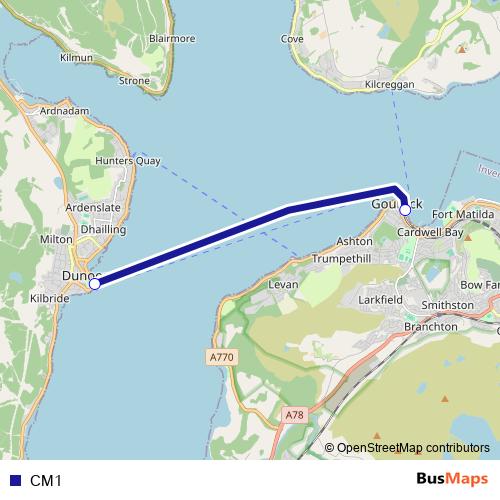 CM1 ferry Line Map