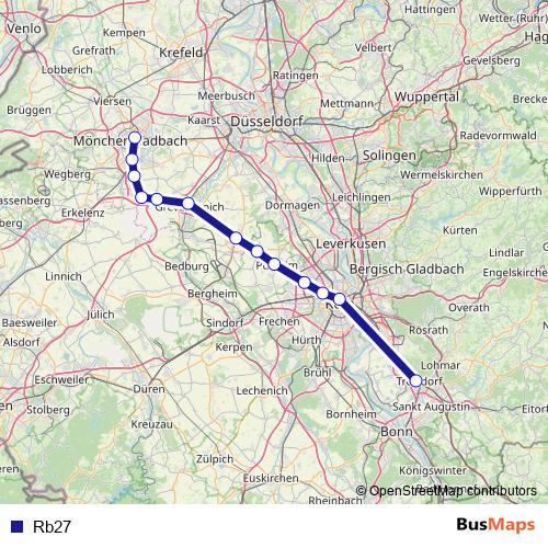 Rb27 bus Line Map