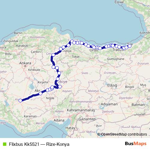 Flixbus Kk5521 bus Line Map