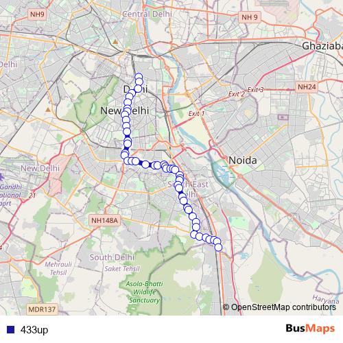 433up bus Line Map
