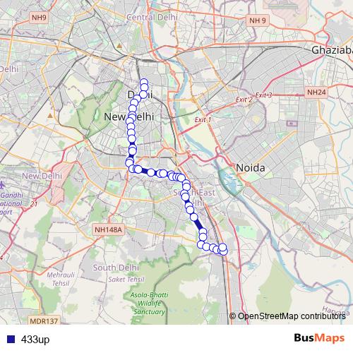 433up bus Line Map