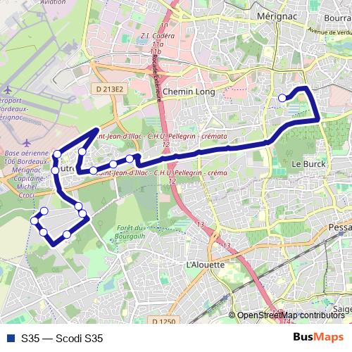S35 bus Line Map