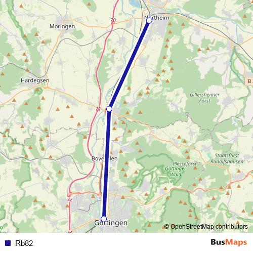 Rb82 bus Line Map