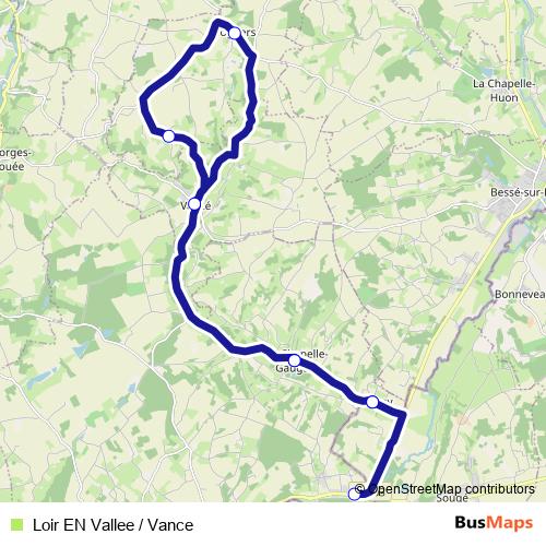 Loir EN Vallee / Vance bus Line Map