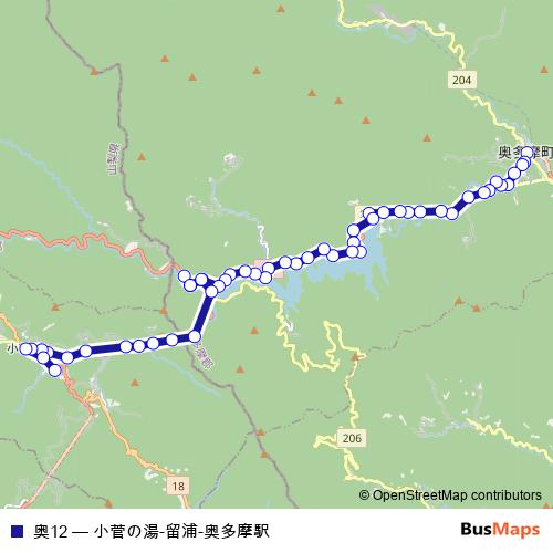 奥12 bus Line Map