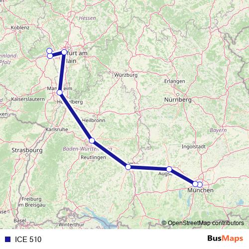 ICE 510 rail Line Map